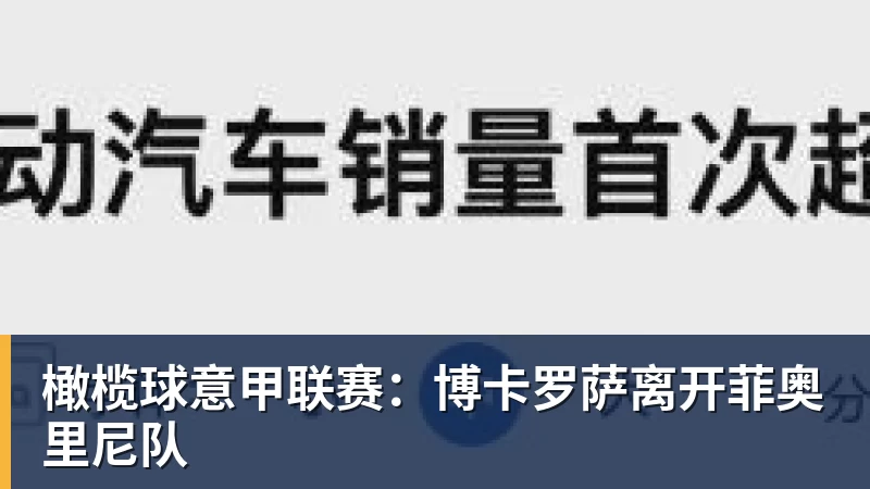 橄榄球意甲联赛:博卡罗萨离开菲奥里尼队
